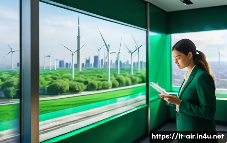 대기환경분야 자격증별 난이도 비교 - **Prompt:** A focused and intelligent environmental consultant, a young adult woman with a professio...